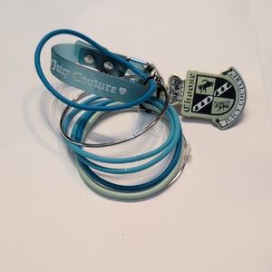 Juicy Couture Teal and Silver Bracelet Set